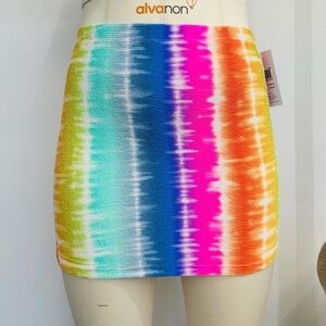 Hurley Rainbow Ombré Mini Skirt